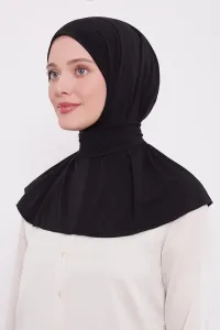 Siyah Pratik Spor Çıtçıt Şal Bone