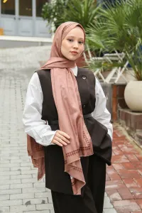 Kaz Ayağı Monogram Şal