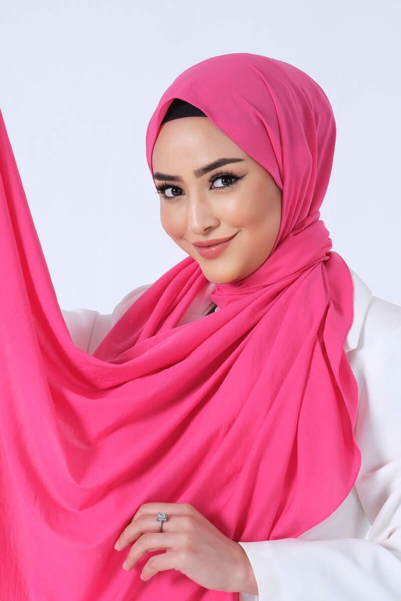 Açık Fuşya Asya Şal - 4