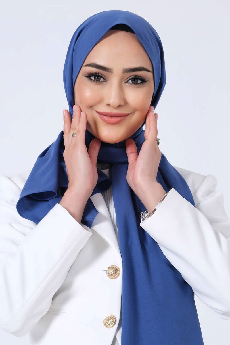 Koyu İndigo Asya Şal - 3