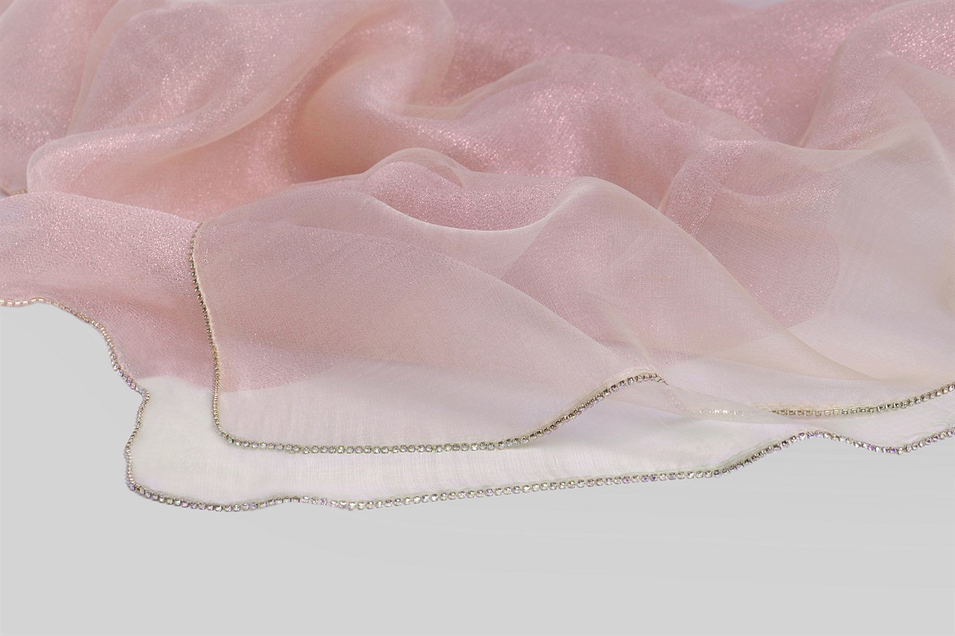 İpek Kenarı Taşlı Şal - 19