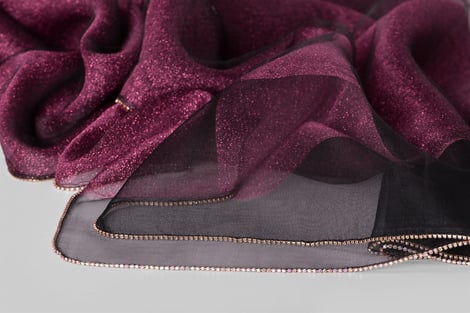 İpek Kenarı Taşlı Şal - 5