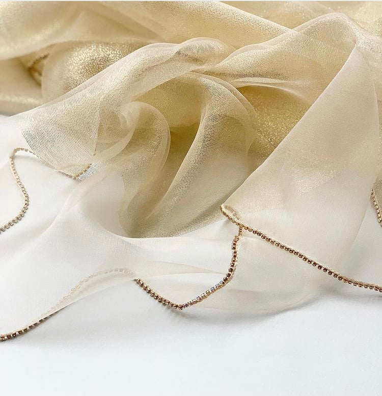 İpek Kenarı Taşlı Şal - 9