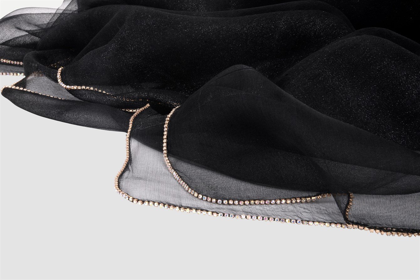 İpek Kenarı Taşlı Şal - 23