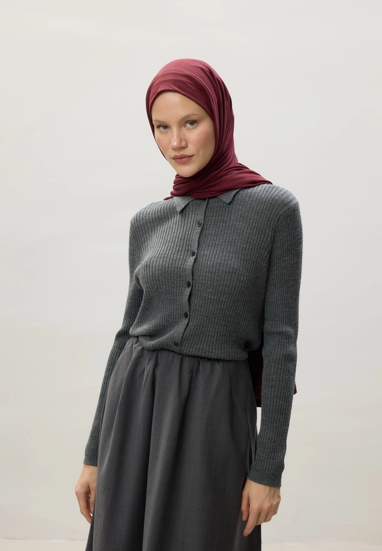 Kod Dikişli Penye Şal - 31