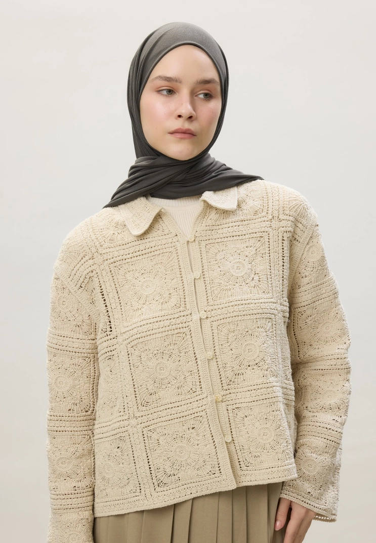 Kod Dikişli Penye Şal - 8