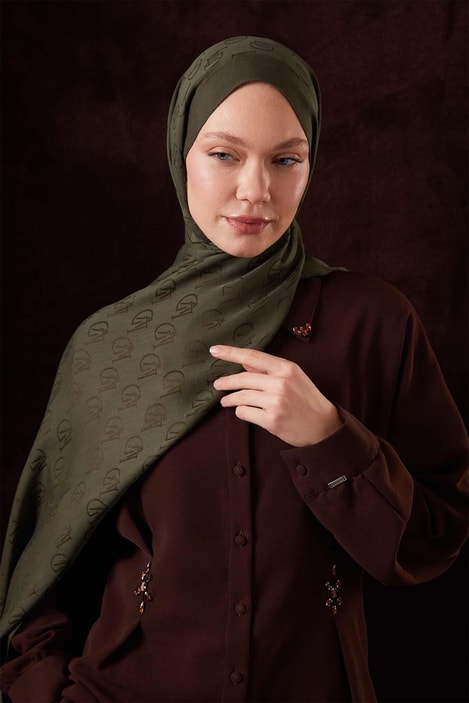 Kare LVD Baskılı Naia Jakar Şal - 43