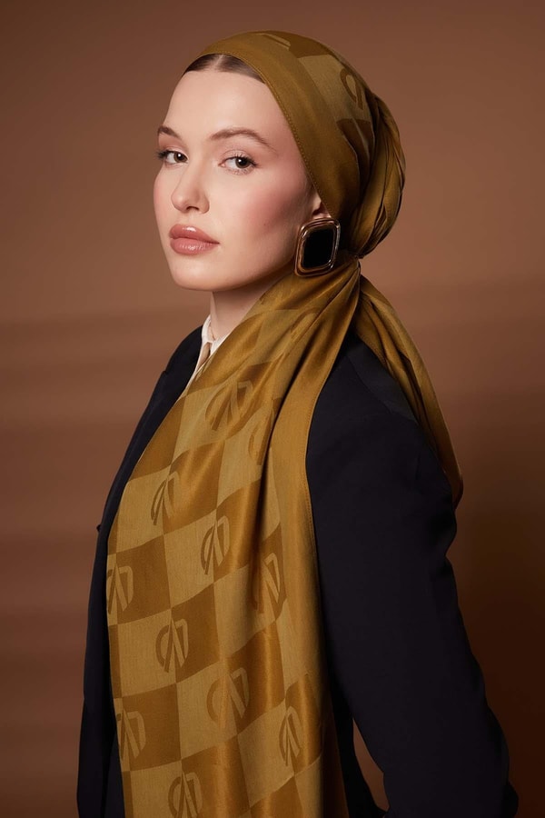 Kare LVD Baskılı Naia Jakar Şal - 25