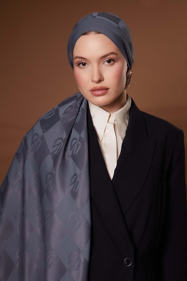 Kare LVD Baskılı Naia Jakar Şal - 15