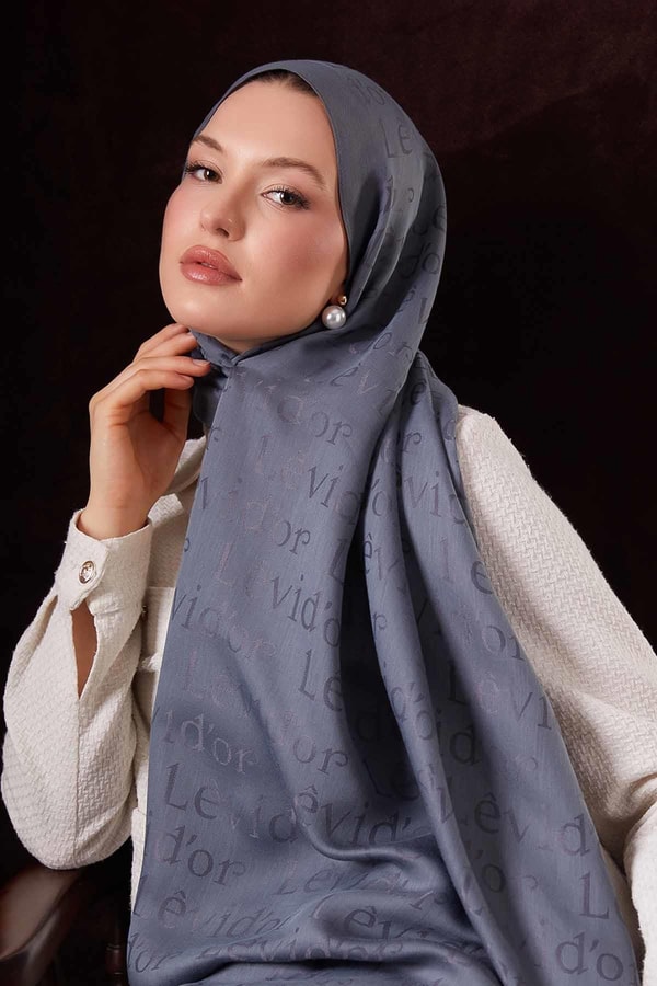 Yazı Baskılı Naia Jakar Şal - 17