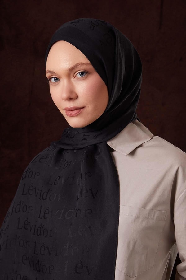 Yazı Baskılı Naia Jakar Şal - 6