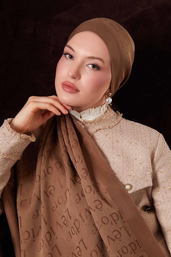 Yazı Baskılı Naia Jakar Şal - 20