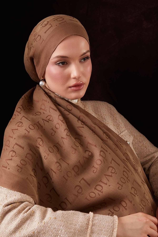 Yazı Baskılı Naia Jakar Şal - 21