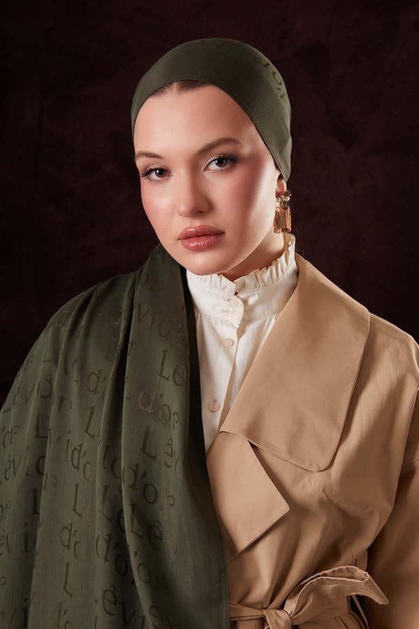 Yazı Baskılı Naia Jakar Şal - 14